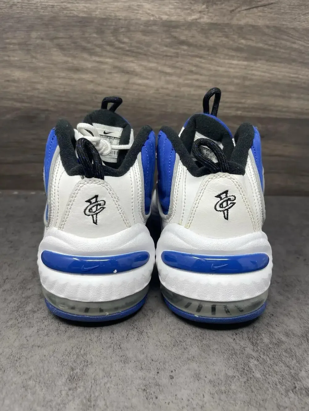 Nike Air Penny 2 Sneakers Kids Size 7Y GS Blue White Atlantic